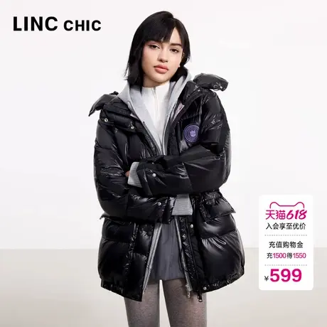 LINCCHIC金羽杰反季羽绒超轻亮彩潮流面包短款羽绒服女Y23602286商品大图