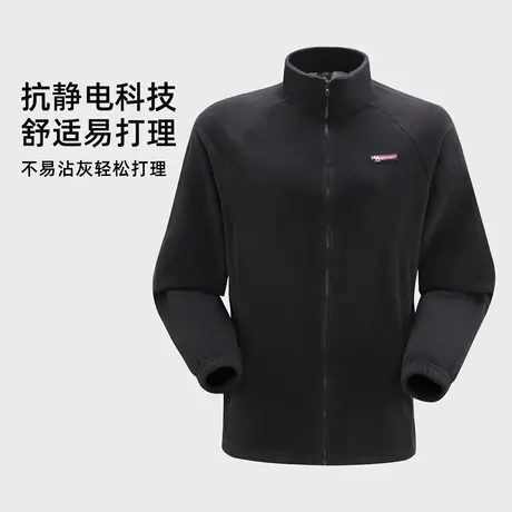 骆驼男装夹克外套男款摇粒绒加厚户外登山保暖立领抓绒衣徒步新款商品大图