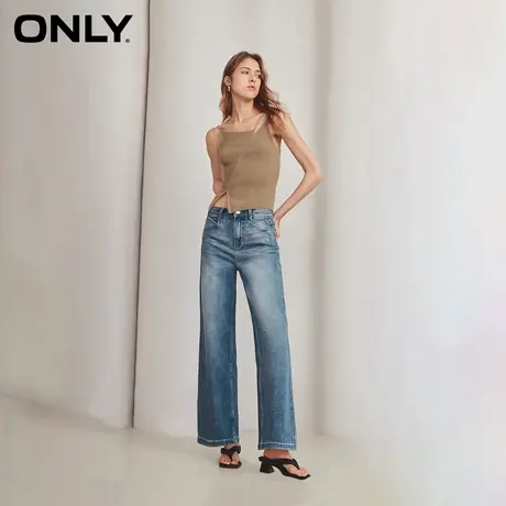 【小个子神裤】ONLY夏季修身百搭中腰直筒老爹裤牛仔裤女图片