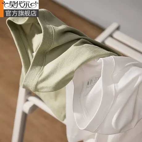 白色短袖t恤男士新疆纯棉圆领女情侣纯色半袖T打底衫2023新款夏季图片