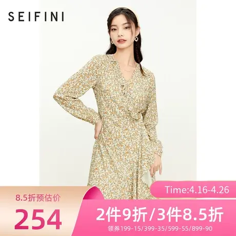 诗凡黎新品连衣裙春秋新品时尚休闲中长款裙子女7C8293341🛺商品大图