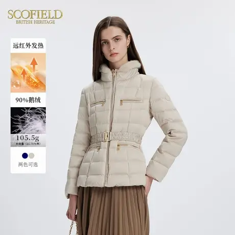 【90%鹅绒】Scofield女装休闲风羽绒服可拆毛领气质冬季外套商品大图