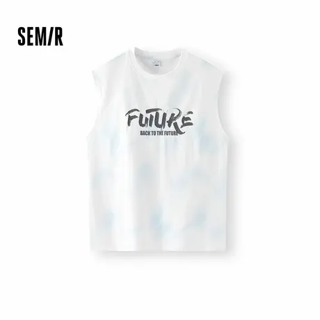 [商场同款]森马针织背心男个性印花运动坎肩2025夏季新款无袖t恤图片