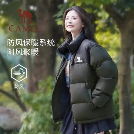 【火山2.0】骆驼羽绒服男女同款冬季新款学生短款加厚面包服外套图片