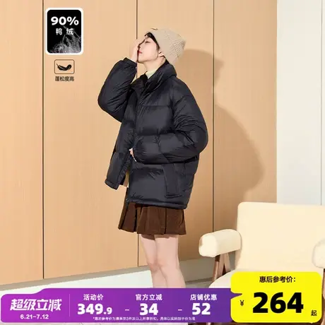 唐狮2025新款女短款羽绒服立领面包保暖轻盈防风舒适百搭外套G商品大图