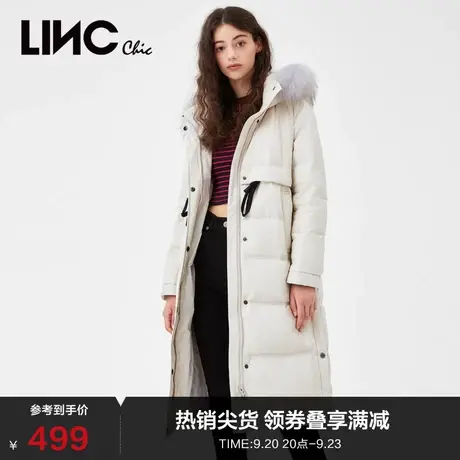 LINCCHIC金羽杰羽绒服女毛领收腰长款羽绒服女冬季外套944490图片