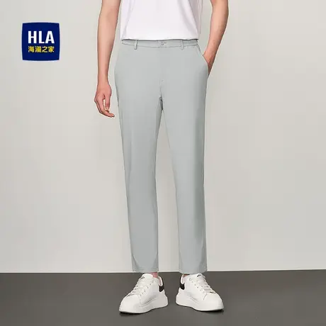HLA/海澜之家水洗弹力休闲裤25春夏季新款轻薄简约直筒长裤子男士图片
