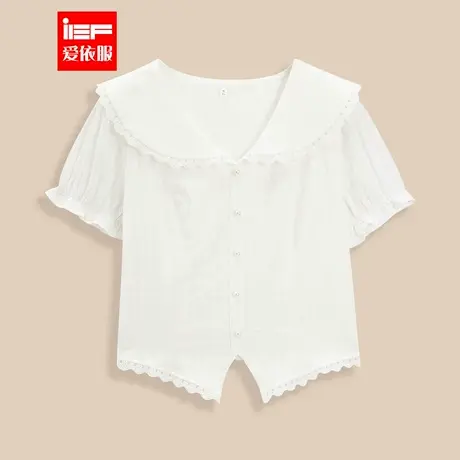 IEF/爱依服【微胖】大码女装2025春季新款法式甜美淑女风百搭上衣商品大图