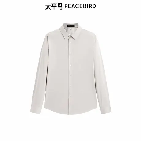【商场同款】太平鸟男装 休闲衬衫桑蚕丝混纺斯文衬衫 B1CAF1E14商品大图