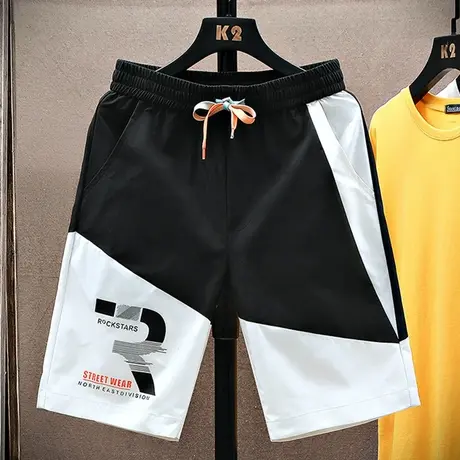 冰丝短裤男夏季薄款外穿运动5五分潮流宽松速干休闲裤男士大裤衩图片