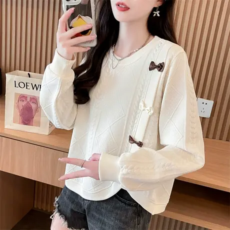 早秋不规则开叉卫衣女春秋季韩版宽松初秋薄款小个子短款上衣外套图片