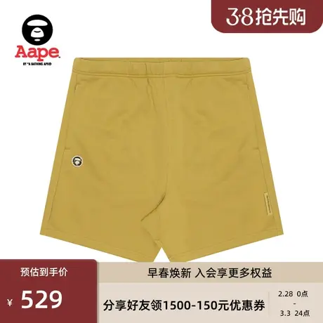 Aape旗舰店男装春夏猿人迷彩徽章字母印花休闲简约短裤A673XXM商品大图