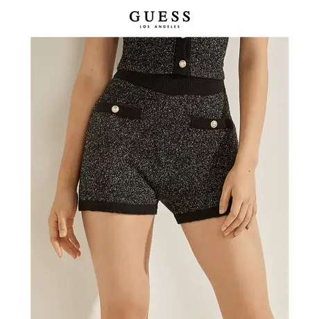 GUESS女士修身小香风羊毛针织短裤-W1BR62Z2WM0商品大图