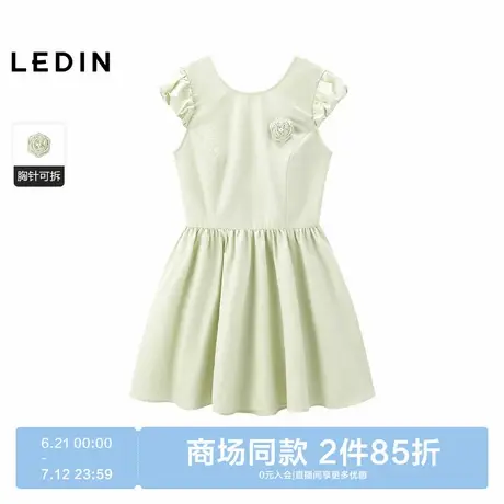 【商场同款】乐町连衣裙2025年夏季新款蝴蝶结系带裙子C1FAF2734商品大图