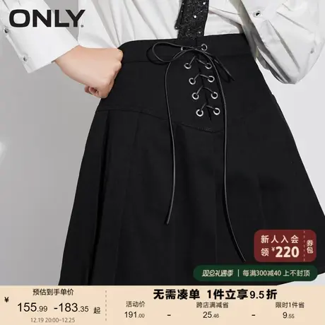 ONLY奥莱夏季高腰A字撞色字母满印短裙半身裙女图片