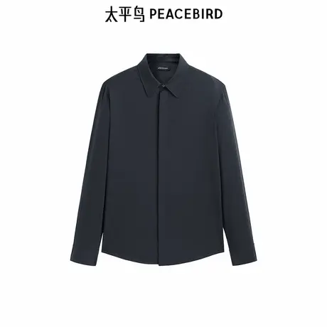 【商场同款】太平鸟男装 休闲衬衫提花休闲斯文通勤衬衫B1CAF1E12商品大图