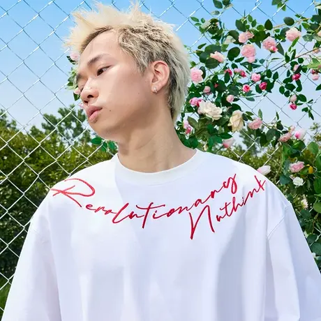 Nuthink美式复古刺绣字母短袖T恤潮牌嘻哈重磅半袖男女2025夏新款图片