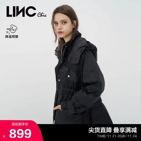 LINCCHIC金羽杰羽绒服女复古学院收腰短款羽绒服女冬季Y22802360Y商品大图