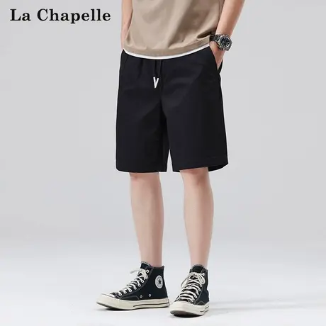 拉夏贝尔夏季薄款宽松直筒短裤男士美式潮牌户外运动休闲五分裤子图片