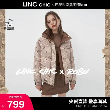 LINCCHIC金羽杰羽绒服女设计师联名系列短款羽绒服女冬Y22801611图片