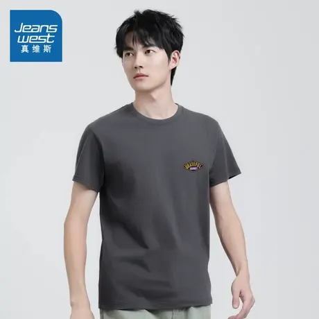 VO真维斯男装2025春季新款男生时尚潮流短袖T恤休闲百搭宽松上衣商品大图