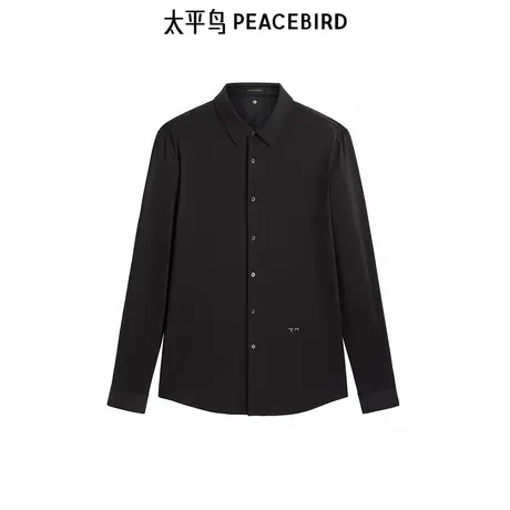 【商场同款】太平鸟男装衬衫春季新款桑蚕丝商务衬衣潮 B1CAF1E15商品大图