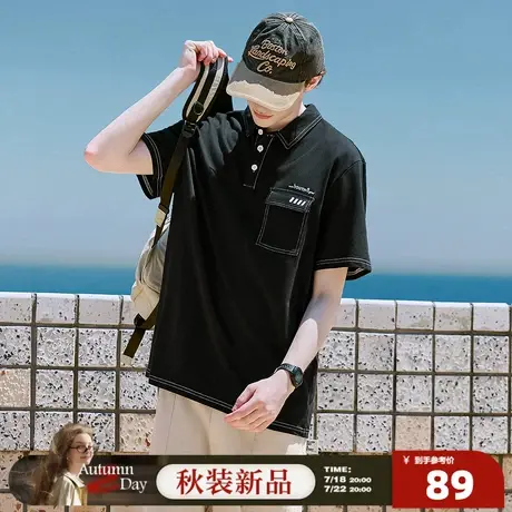 7.18/20点 上新唐狮2025夏季新款短袖polo衫男士休闲风设计感翻领图片