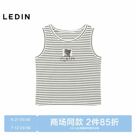 【商场同款】乐町条纹吊带背心夏季新款宽肩带猫咪背心C2CQF2743商品大图