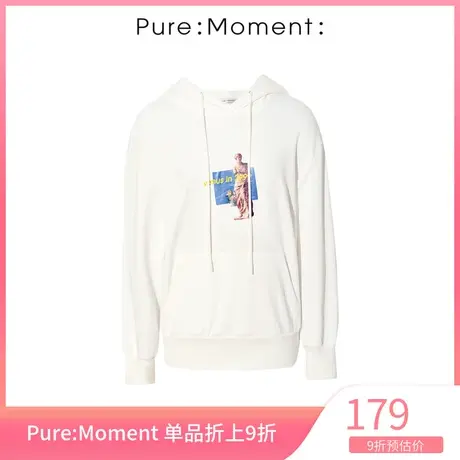 Pure:🚒Moment/🚓卫衣2021年秋季新款女士连帽印花女士上衣4A9200401商品大图