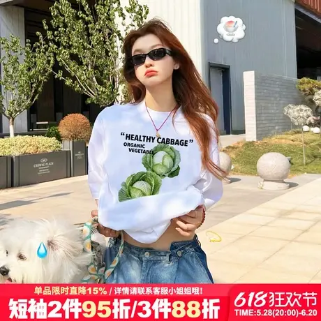 ins风超火白色短袖t恤女夏季新款街头潮牌宽松百搭正肩上衣ins潮图片