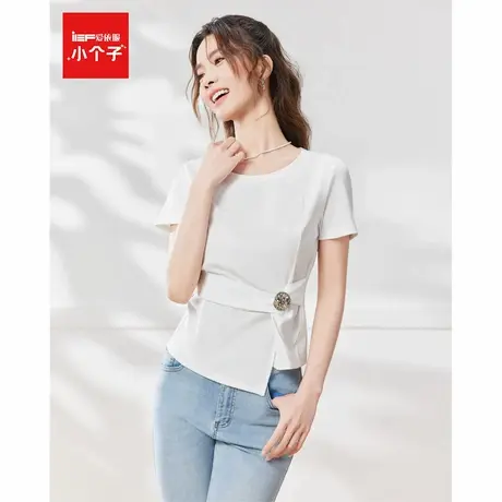 IEF/爱依服上衣2025夏季新款法式通勤气质设计感修身百搭显瘦T恤图片