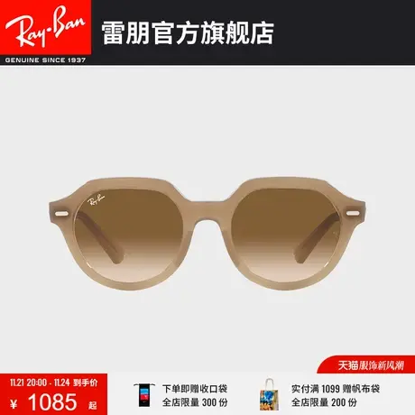 RayBan雷朋太阳镜不规则圆形复古偏光墨镜0RB4399F商品大图