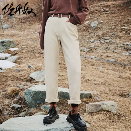 佐丹奴九分裤女装厚实棉弹梭织五袋款休闲九分裤 05423672商品大图