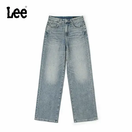 【张凌赫代言】Lee商场同款25秋新428懒懒裤直脚精玉透凉女牛仔裤商品大图