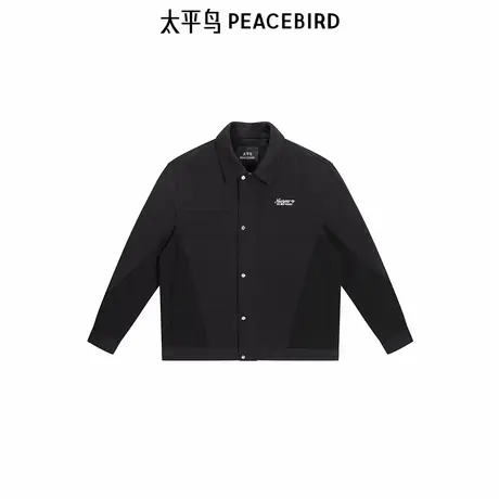 【商场同款】太平鸟男装夹克春季新款撞色刺绣阔版外套 B2BCF1101图片