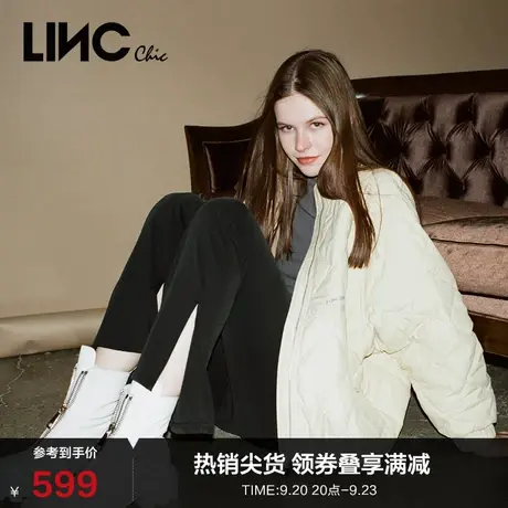 LINCCHIC金羽杰羽绒服女新款轻薄短款羽绒服女夹克外套Y21802089图片