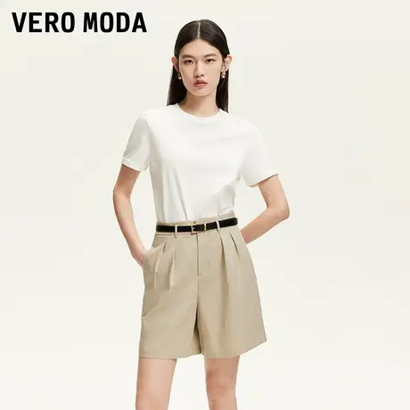 Vero Moda奥莱短裤子女2025夏季新款高腰A字捏褶下摆休闲百搭通勤商品大图