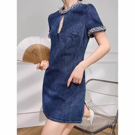 爵莱菲大码法式连衣裙绝美初春穿搭牛仔裙子2025新款今年流行爆款商品大图