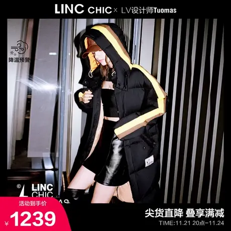 LINCCHIC金羽杰羽绒服女设计师联名X胶囊系列长款羽绒服N22808506商品大图