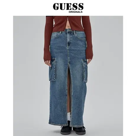 【38上新季】GUESS Originals  女士复古多口袋工装牛仔裙商品大图