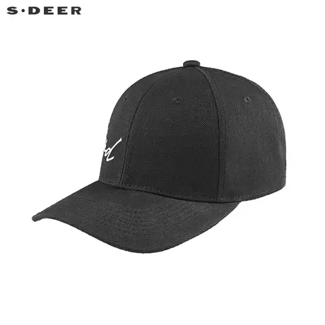 sdeer圣迪奥女装2022夏装新品时尚撞色字母黑色鸭舌帽 S22283620图片