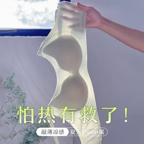 超薄款大胸显小胸聚拢收副乳防下垂多情猫女夏季轻薄无钢圈文胸罩商品大图