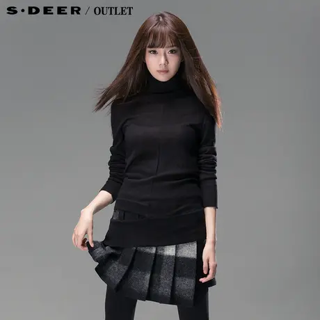sdeer圣迪奥女装设计底摆套头针织S13483572图片