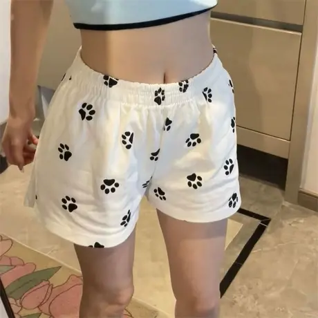 居家外穿薄款阔腿休闲短裤女夏季2025新款高腰宽松运动三分热裤潮图片