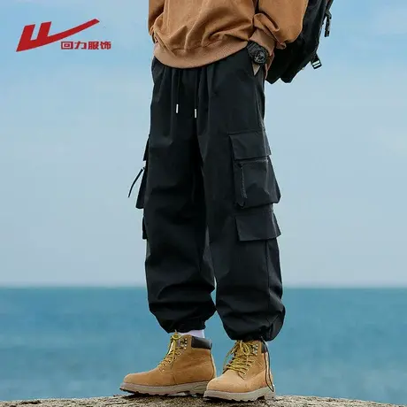 回力冰丝工装裤男士夏季薄2025新款束脚冲锋裤美式男生休闲长裤子图片