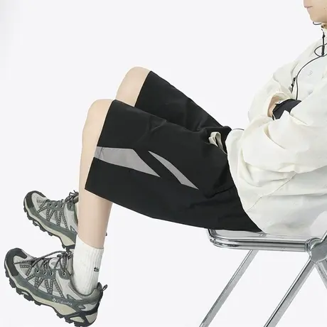 短裤男夏季2025新款速干直筒裤港风宽松休闲裤ins潮牌运动五分裤商品大图