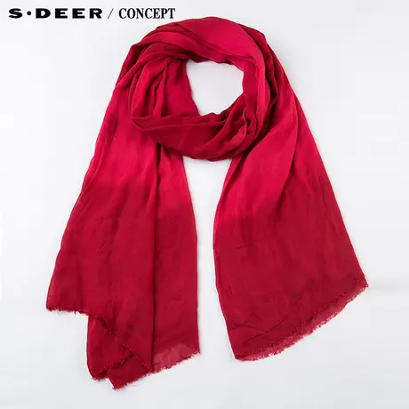 【新品】sdeer圣迪奥专柜正品女轻薄简约纯色围巾S15383719图片