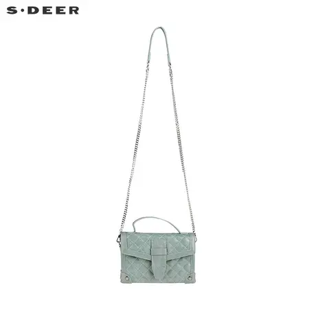 sdeer圣迪奥女装春季时尚简约斜跨链条包单肩包小方包S21183816图片