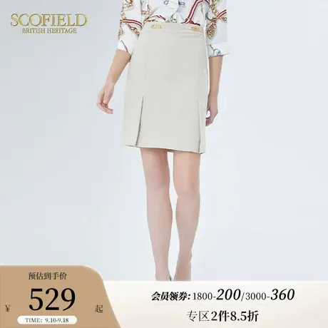 Scofield女装秋季新款高腰a字包臀短裙通勤商务半身裙气质西装裙商品大图