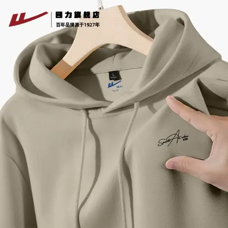 回力美式卫衣男秋季字母印花潮牌宽松连帽外套男士秋装上衣大码K商品大图